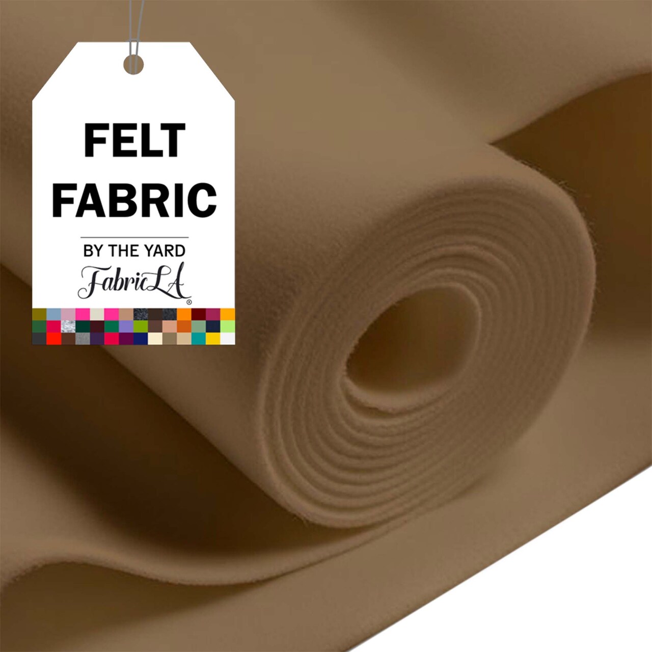 FabricLA | Felt Fabric | 72" Wide 1.6mm Thick | Soft Craft Fabric - 50 Yards